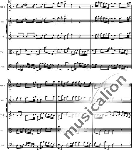 Händel, Georg Friedrich: Concerto grosso in D Minor, 3rd mvt Allegro - Violin 2+Cnt+[Vln2+Vla]:2