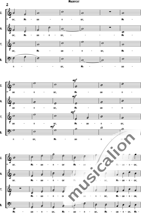 Schäfer, Martina: Magnificat - 1st movement - Solo>sop+Choir>SSAATTBB:2