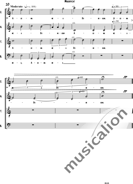 Schäfer, Martina: Magnificat - 1st movement - Solo>sop+Choir>SSAATTBB:10