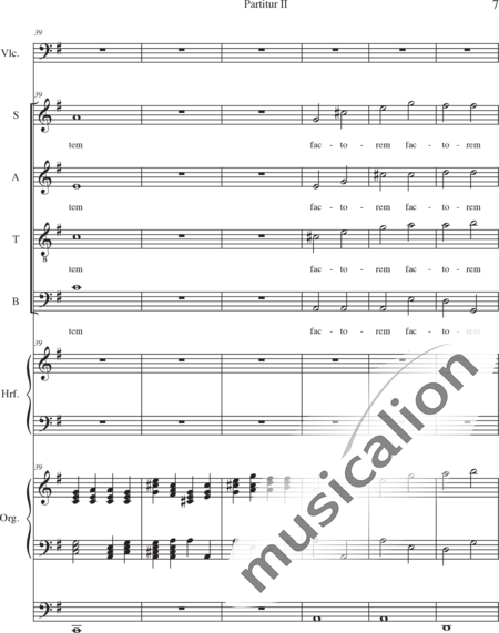 Schäfer, Martina: Missa historica, Credo- 1.Teil - Solo>Sop/Alt/Ten/Bass+Chor>SATB+Vc+Hf+OrgmP:7