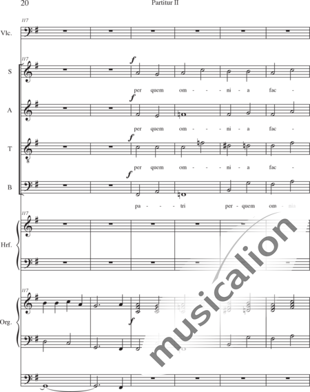 Schäfer, Martina: Missa historica, Credo- 1.Teil - Solo>Sop/Alt/Ten/Bass+Chor>SATB+Vc+Hf+OrgmP:20