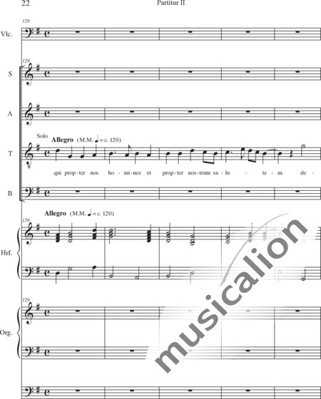 Schäfer, Martina: Missa historica, Credo- 1.Teil - Solo>Sop/Alt/Ten/Bass+Chor>SATB+Vc+Hf+OrgmP:22