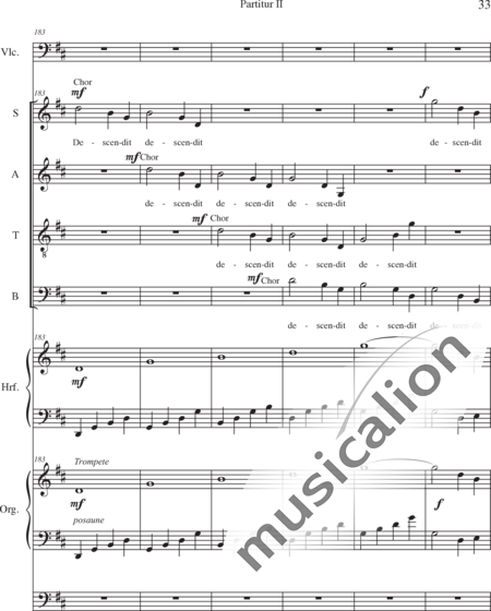 Schäfer, Martina: Missa historica, Credo- 1.Teil - Solo>Sop/Alt/Ten/Bass+Chor>SATB+Vc+Hf+OrgmP:33