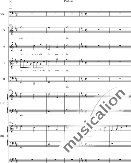 Schäfer, Martina: Missa historica, Credo- 1.Teil - Solo>Sop/Alt/Ten/Bass+Chor>SATB+Vc+Hf+OrgmP:36