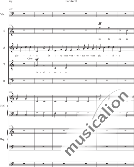 Schäfer, Martina: Missa historica, Credo- 1.Teil - Solo>Sop/Alt/Ten/Bass+Chor>SATB+Vc+Hf+OrgmP:48