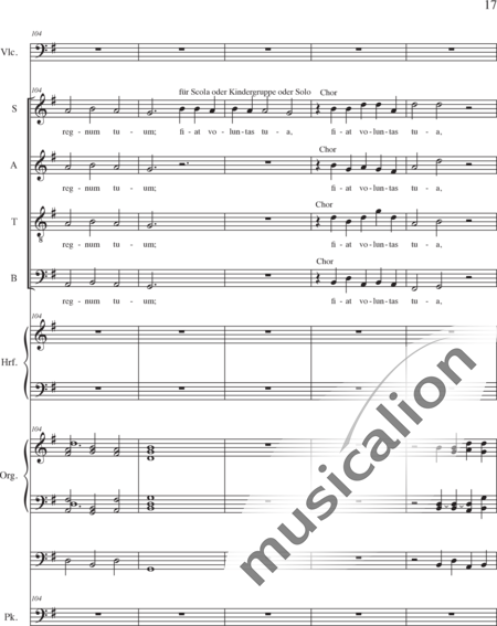Schäfer, Martina: Missa historica, Sanctus - Solo>sop/alt/ten/bass+Choir>SATB+Vlc+Hp+Orgwp+Tmp:17