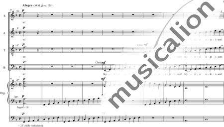 Schäfer, Martina: Einfache Messe (Missa uzvillae humilis) - Kyrie - Solo>Sop/Alt/Ten/Bass+Chor>SATB+OrgmP:4