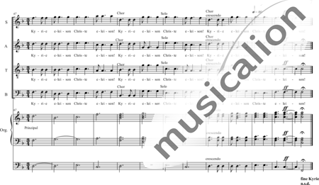 Schäfer, Martina: Einfache Messe (Missa uzvillae humilis) - Kyrie - Solo>Sop/Alt/Ten/Bass+Chor>SATB+OrgmP:6