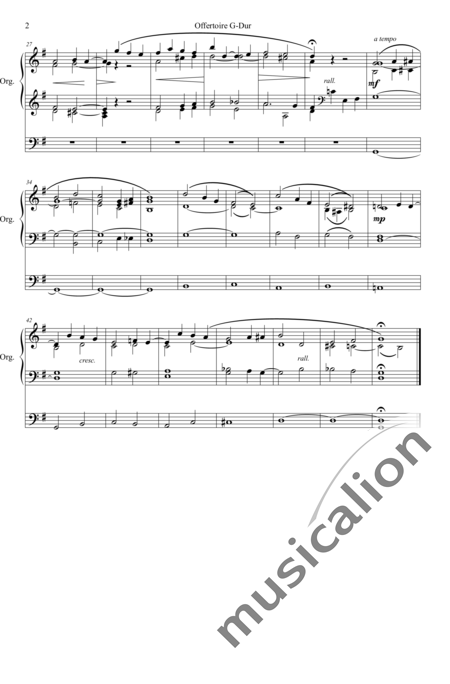 Simper, Caleb: Offertoire G-major - Órgano>cPed:2