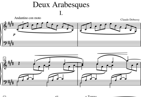 Debussy, Claude: Deux Arabesques, No. 1 - Piano:0