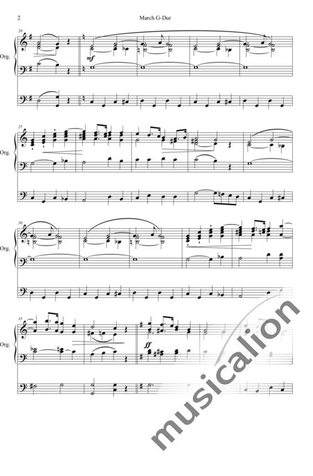 Simper, Caleb: March G-Dur - Orgel>mPed:2
