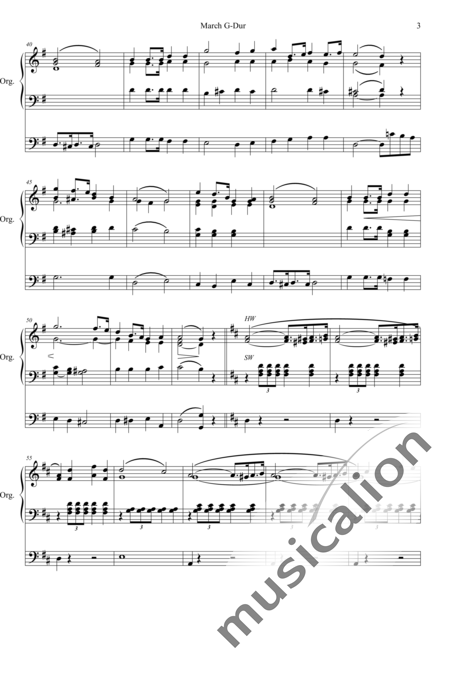 Simper, Caleb: March G-Dur - Orgel>mPed:3