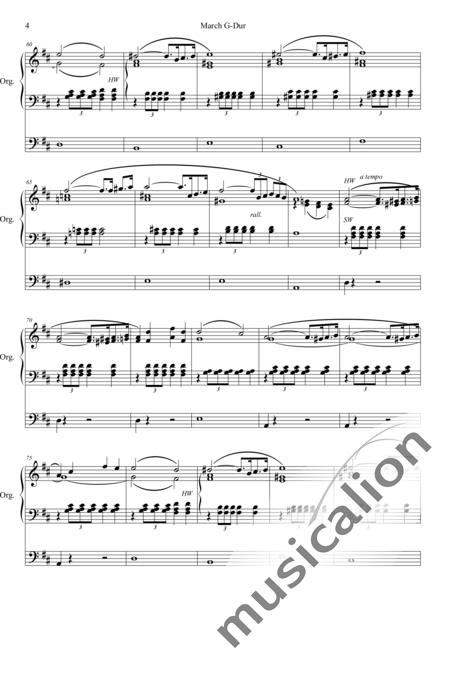 Simper, Caleb: March G-Dur - Orgel>mPed:4