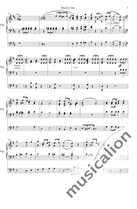 Simper, Caleb: March G-Dur - Orgel>mPed:5
