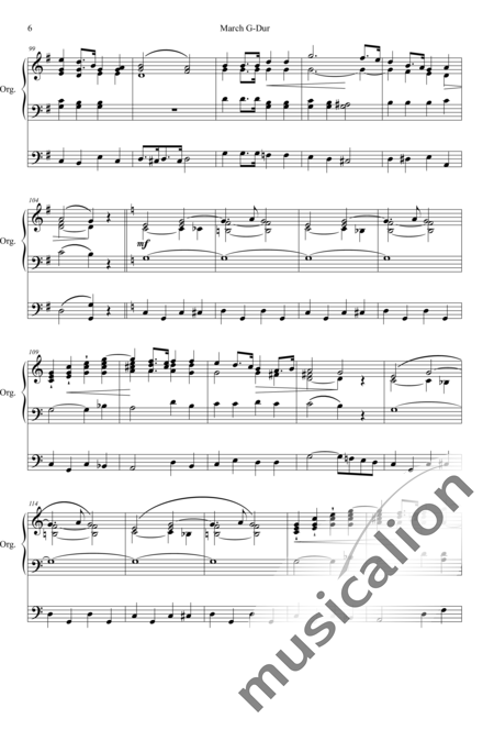 Simper, Caleb: March G-Dur - Orgel>mPed:6