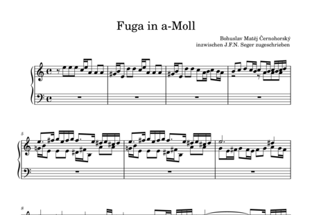 Seeger, Josef : Fuga in a-moll - Orgel:0