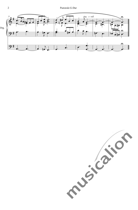 Simper, Caleb: Pastorale G-major - Órgano>cPed:1