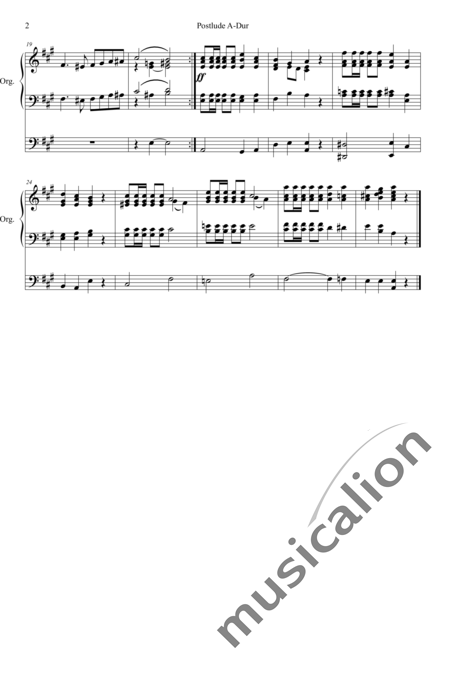 Simper, Caleb: Postlude A-Dur (Postlude A-major) - Organ>wped:1