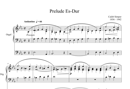 Simper, Caleb: Prelude Es-Dur (Prelude E-flat major) - Órgano>cPed:0