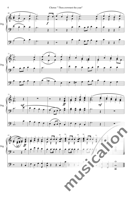 Simper, Caleb: Chorus Thou crownest ther year - Orgel:4