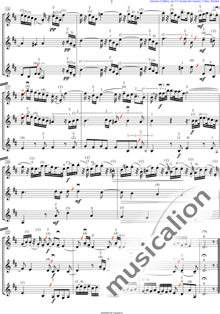 Caldara, Antonio: Sonata da camera, 2. Satz: Allemanda - Violine 3:2