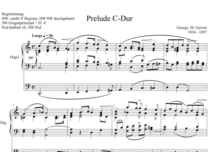 Garrett, George M.: Prelude C-Dur - Orgel>mPed:0