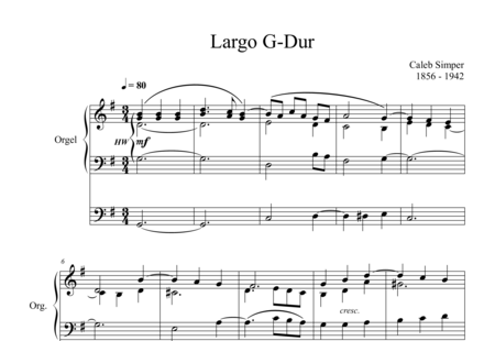 Simper, Caleb: Largo G-major - Organ>wped:0