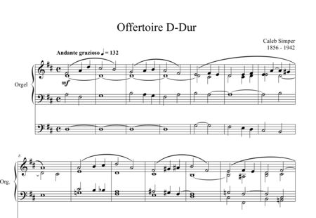 Simper, Caleb: Offertoire D-Dur - Orgel>mPed:0
