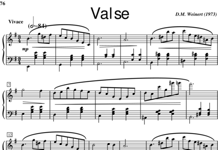 Weinert, Dieter: Valse - Klavier:0