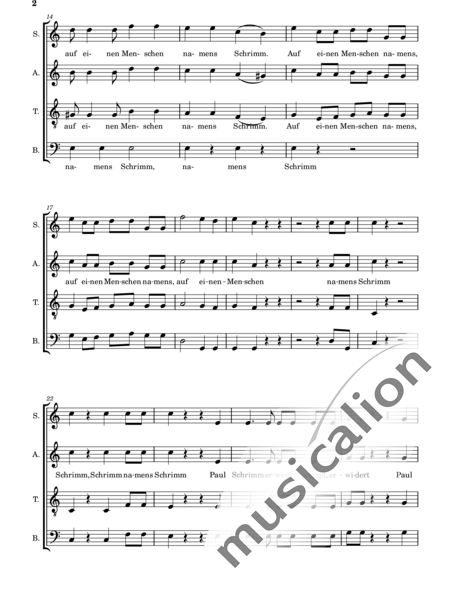 Rüb, Otto: Der Schnupfen - Chor>SATB:2