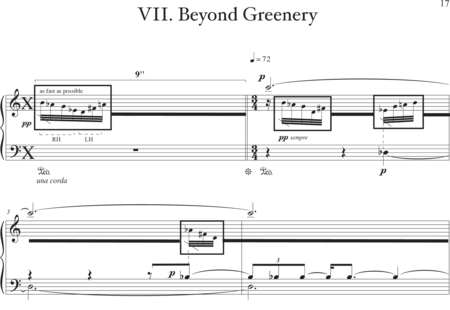 Lo, Yi-Ning: Neun Stücke für Klavier, 7. Satz: Beyond Greenery - Klavier:0