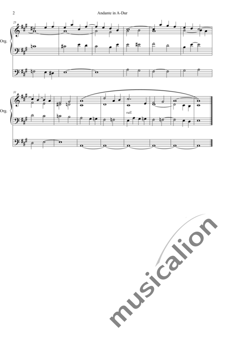 Simper, Caleb: Andante in A-Dur - Orgel>mPed:2