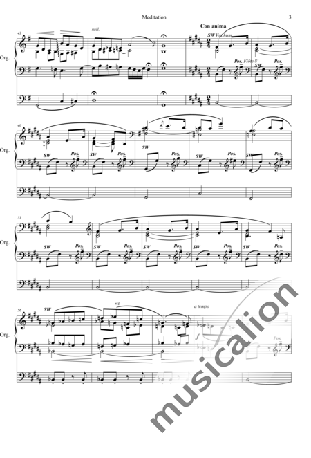 Lemaigre, Edmond: Meditation G-Dur - Orgel>mPed:3