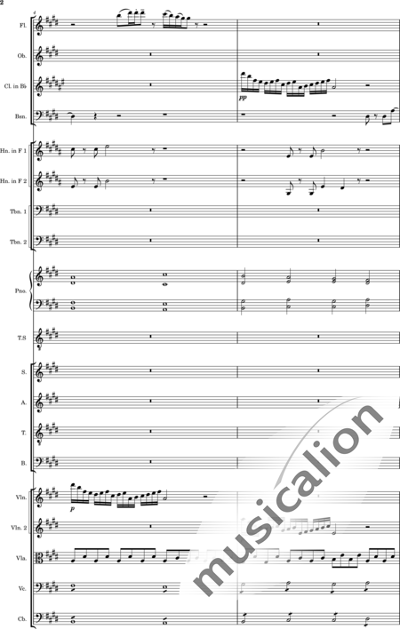 Ellison, William: Psalm 44 - Solo>Ten+Chor>SATB+Klarinette B+Fagott C+[Vl2]+[HnF2]+Kl+[Ob]+[Vla+Vc+Kb]+[Pos]+[Fl]:2