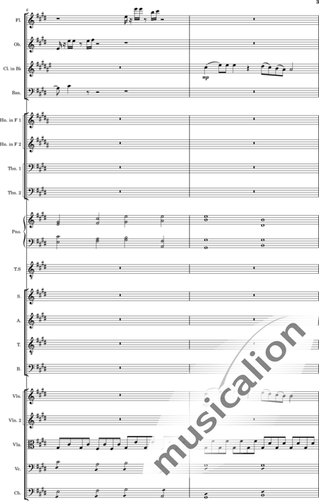 Ellison, William: Psalm 44 - Solo>Ten+Chor>SATB+Klarinette B+Fagott C+[Vl2]+[HnF2]+Kl+[Ob]+[Vla+Vc+Kb]+[Pos]+[Fl]:3
