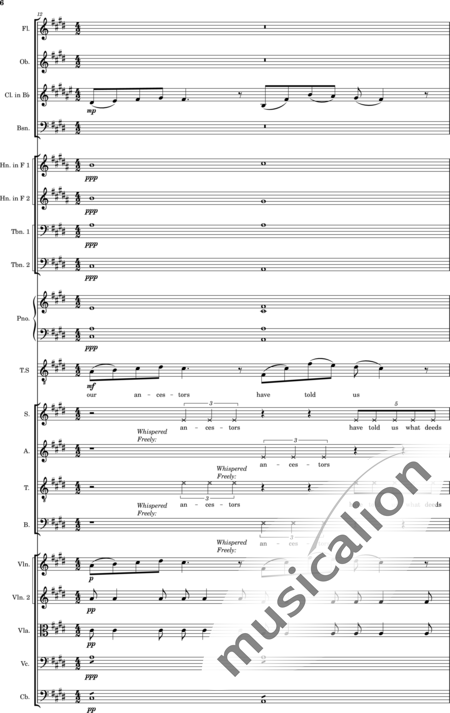 Ellison, William: Psalm 44 - Solo>Ten+Chor>SATB+Klarinette B+Fagott C+[Vl2]+[HnF2]+Kl+[Ob]+[Vla+Vc+Kb]+[Pos]+[Fl]:6
