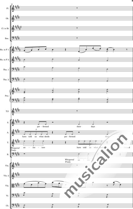 Ellison, William: Psalm 44 - Solo>Ten+Chor>SATB+Klarinette B+Fagott C+[Vl2]+[HnF2]+Kl+[Ob]+[Vla+Vc+Kb]+[Pos]+[Fl]:9