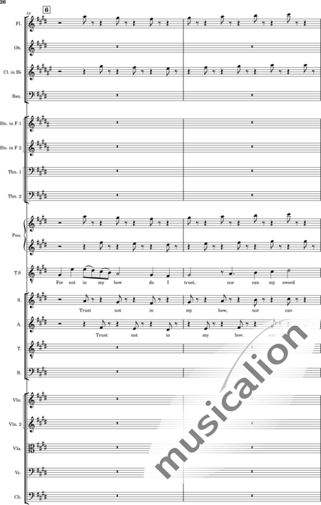 Ellison, William: Psalm 44 - Solo>Ten+Chor>SATB+Klarinette B+Fagott C+[Vl2]+[HnF2]+Kl+[Ob]+[Vla+Vc+Kb]+[Pos]+[Fl]:26