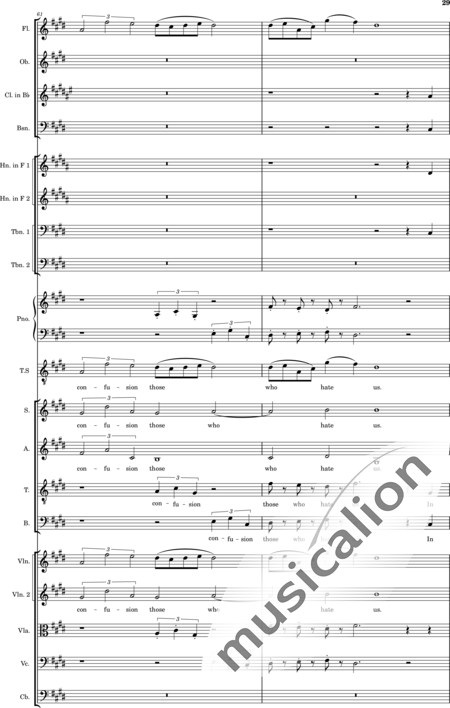 Ellison, William: Psalm 44 - Solo>Ten+Chor>SATB+Klarinette B+Fagott C+[Vl2]+[HnF2]+Kl+[Ob]+[Vla+Vc+Kb]+[Pos]+[Fl]:29