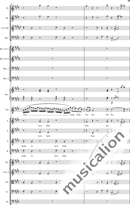 Ellison, William: Psalm 44 - Solo>Ten+Chor>SATB+Klarinette B+Fagott C+[Vl2]+[HnF2]+Kl+[Ob]+[Vla+Vc+Kb]+[Pos]+[Fl]:35