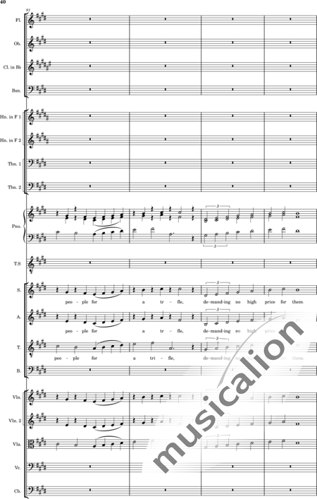 Ellison, William: Psalm 44 - Solo>Ten+Chor>SATB+Klarinette B+Fagott C+[Vl2]+[HnF2]+Kl+[Ob]+[Vla+Vc+Kb]+[Pos]+[Fl]:40