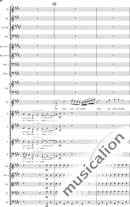 Ellison, William: Psalm 44 - Solo>Ten+Chor>SATB+Klarinette B+Fagott C+[Vl2]+[HnF2]+Kl+[Ob]+[Vla+Vc+Kb]+[Pos]+[Fl]:50