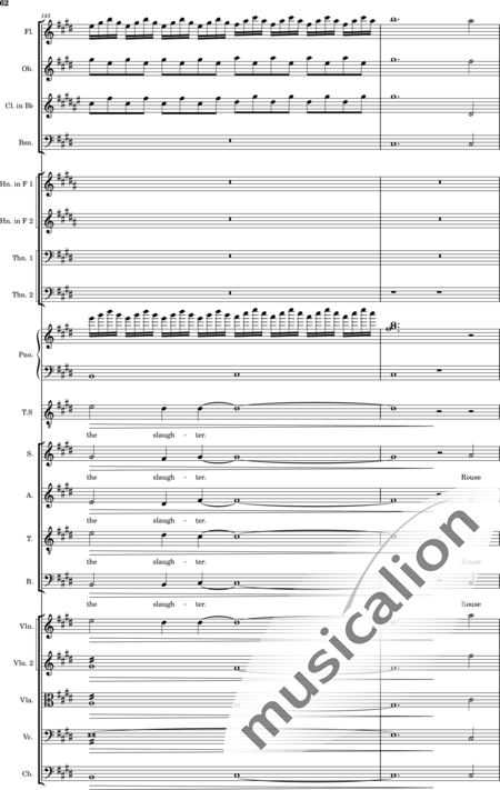 Ellison, William: Psalm 44 - Solo>Ten+Chor>SATB+Klarinette B+Fagott C+[Vl2]+[HnF2]+Kl+[Ob]+[Vla+Vc+Kb]+[Pos]+[Fl]:62
