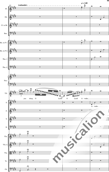 Ellison, William: Psalm 44 - Solo>Ten+Chor>SATB+Klarinette B+Fagott C+[Vl2]+[HnF2]+Kl+[Ob]+[Vla+Vc+Kb]+[Pos]+[Fl]:65