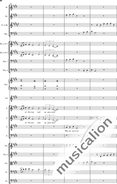 Ellison, William: Psalm 44 - Solo>Ten+Chor>SATB+Klarinette B+Fagott C+[Vl2]+[HnF2]+Kl+[Ob]+[Vla+Vc+Kb]+[Pos]+[Fl]:68