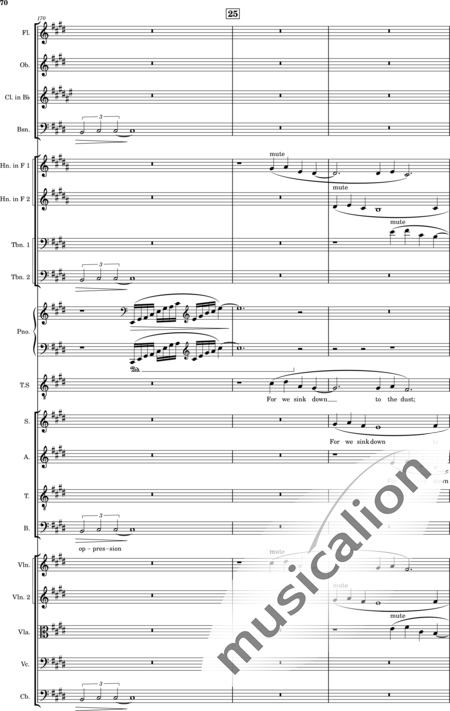 Ellison, William: Psalm 44 - Solo>Ten+Chor>SATB+Klarinette B+Fagott C+[Vl2]+[HnF2]+Kl+[Ob]+[Vla+Vc+Kb]+[Pos]+[Fl]:70