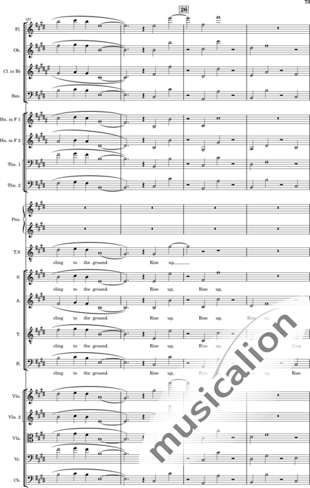Ellison, William: Psalm 44 - Solo>Ten+Chor>SATB+Klarinette B+Fagott C+[Vl2]+[HnF2]+Kl+[Ob]+[Vla+Vc+Kb]+[Pos]+[Fl]:73