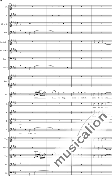 Ellison, William: Psalm 44 - Solo>Ten+Chor>SATB+Klarinette B+Fagott C+[Vl2]+[HnF2]+Kl+[Ob]+[Vla+Vc+Kb]+[Pos]+[Fl]:74