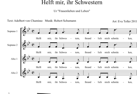 Schumann, Robert: Helft mir, ihr Schwestern - Chor>SSAA:0