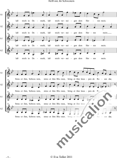 Schumann, Robert: Helft mir, ihr Schwestern - Chor>SSAA:5